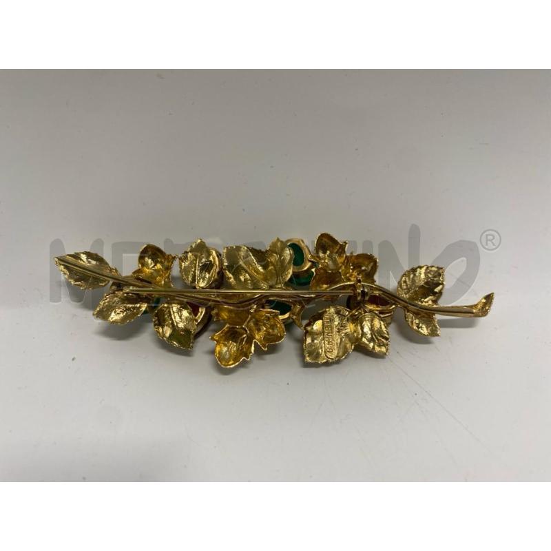 SPILLA MINETTI FOGLIE CON PIETRE | Mercatino dell'Usato Pomezia 2