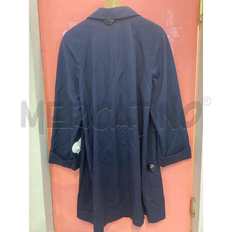 SPOLVERINO/TRENCH VINTAGE LANA DONNA LUISA SPAGNOLAN BLU SCURO | Mercatino dell'Usato Pomezia 3