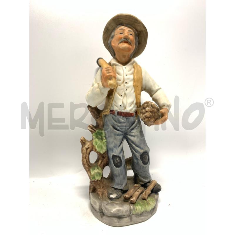 STATUINA BOSCAIOLO CERAMICA 20 CM | Mercatino dell'Usato Pomezia 1