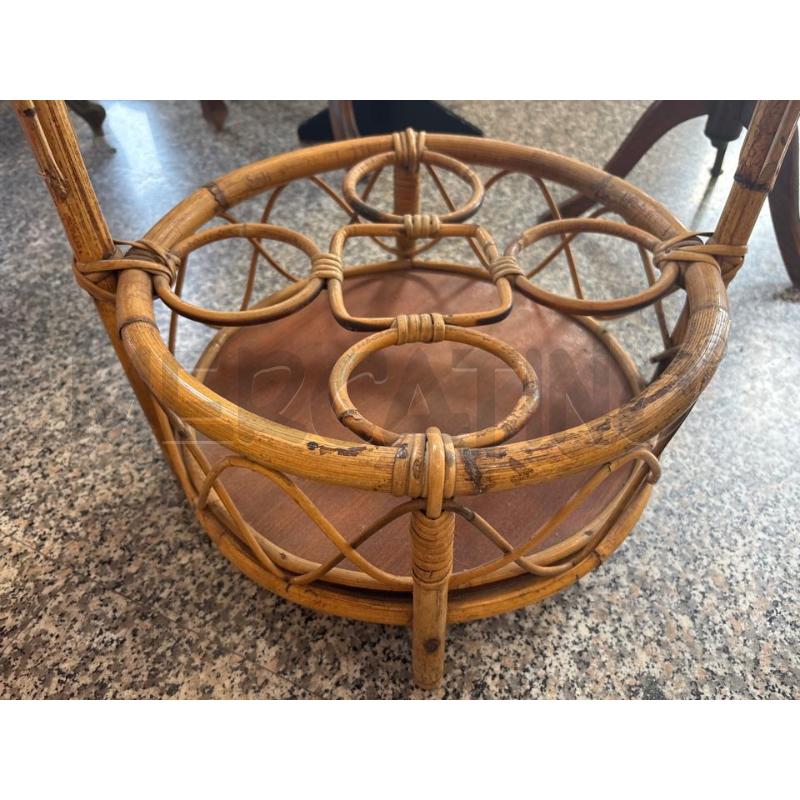 TAVOLINO PORTA BOTTIGLIE BAMBOO ANNI 70 | Mercatino dell'Usato Pomezia 2