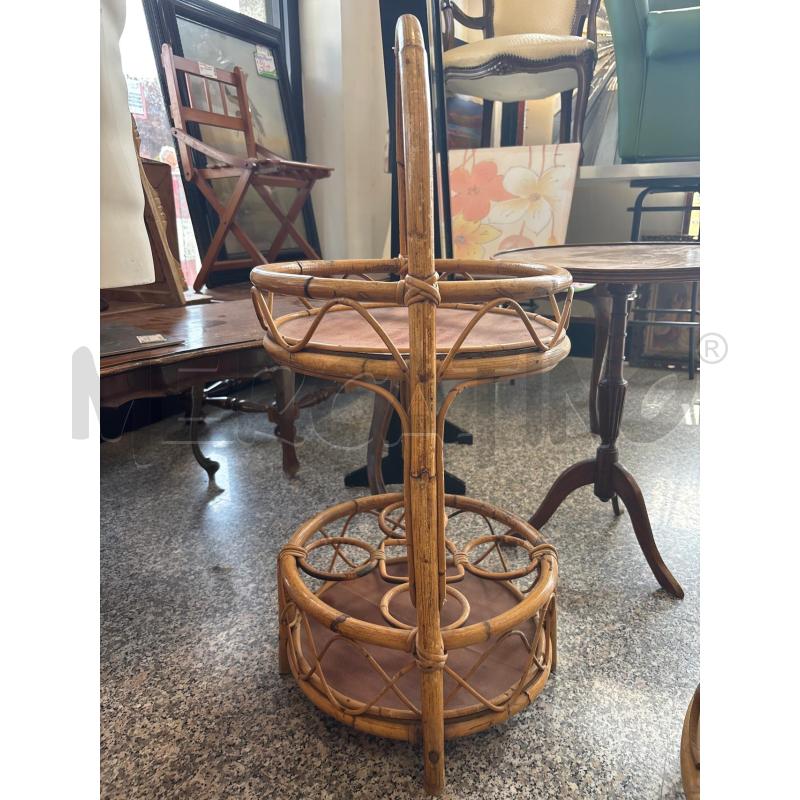 TAVOLINO PORTA BOTTIGLIE BAMBOO ANNI 70 | Mercatino dell'Usato Pomezia 4
