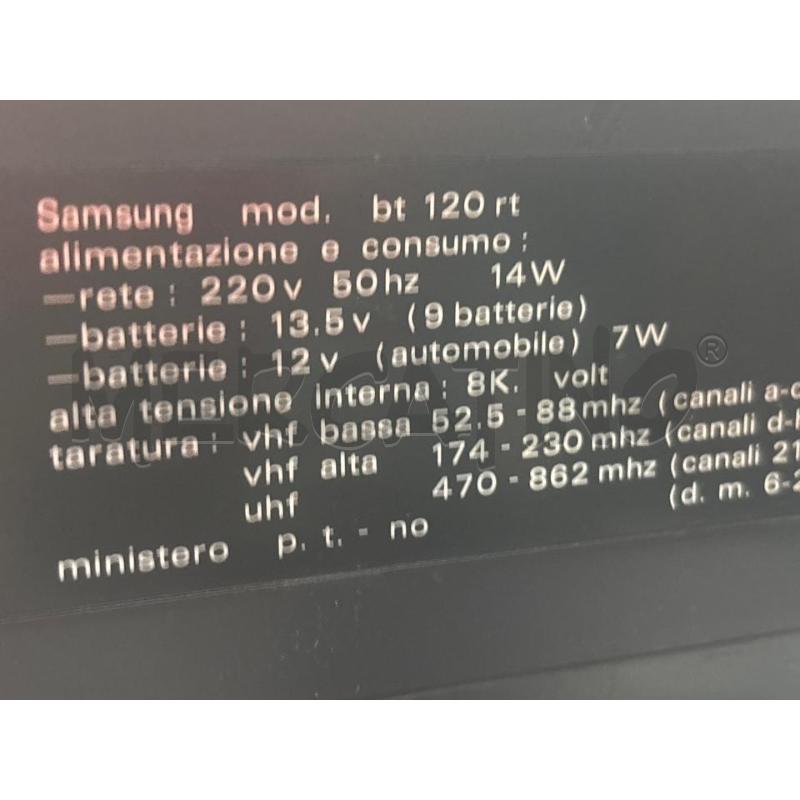 TELEVISORE PORTATILE SAMSUNG BT 120 RT | Mercatino dell'Usato Pomezia 5