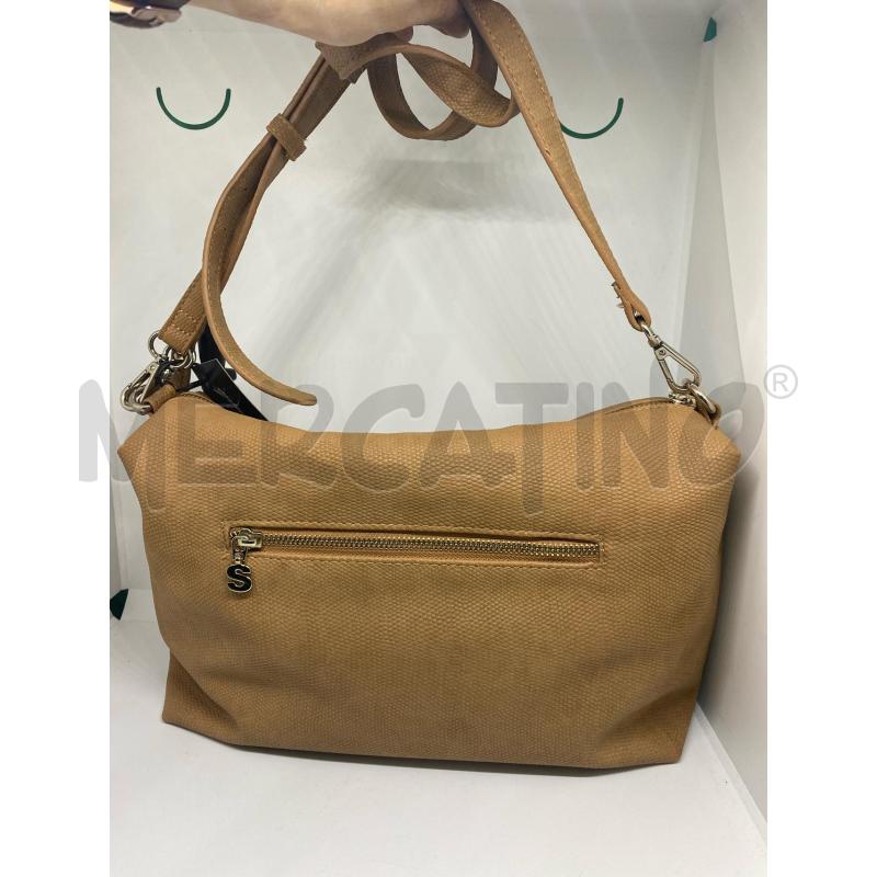 TRACOLLA DONNA DESIGUAL BEIGE RICAMI DORATI | Mercatino dell'Usato Pomezia 3