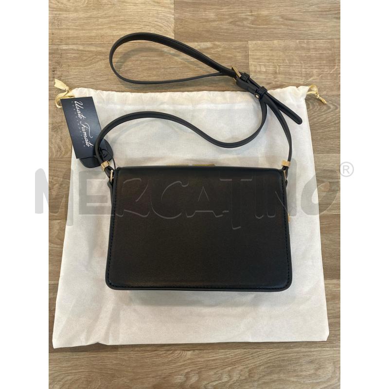 TRACOLLA DONNA FRACOMINA NERA DETTAGLIO LATERALE MONOGRAM ORO SMALTATO NERO | Mercatino dell'Usato Pomezia 4