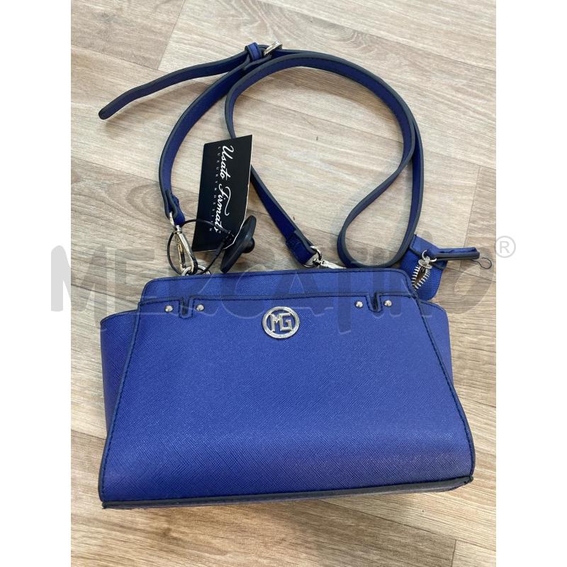 TRACOLLA DONNA MARIINA GALANTI BLU EFFETTO SAFFIANO | Mercatino dell'Usato Pomezia 1
