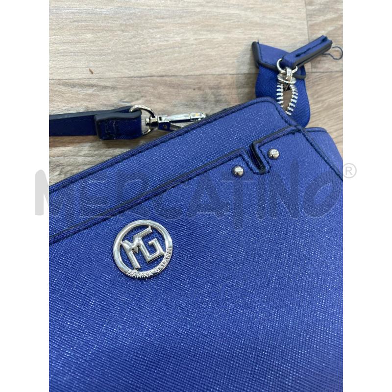 TRACOLLA DONNA MARIINA GALANTI BLU EFFETTO SAFFIANO | Mercatino dell'Usato Pomezia 2