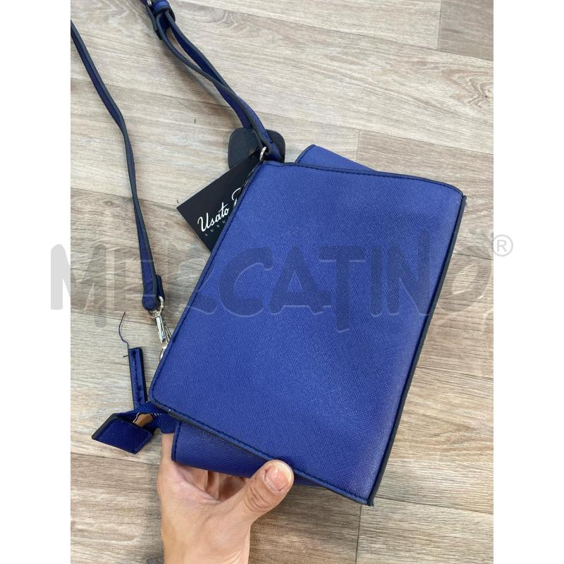TRACOLLA DONNA MARIINA GALANTI BLU EFFETTO SAFFIANO | Mercatino dell'Usato Pomezia 4