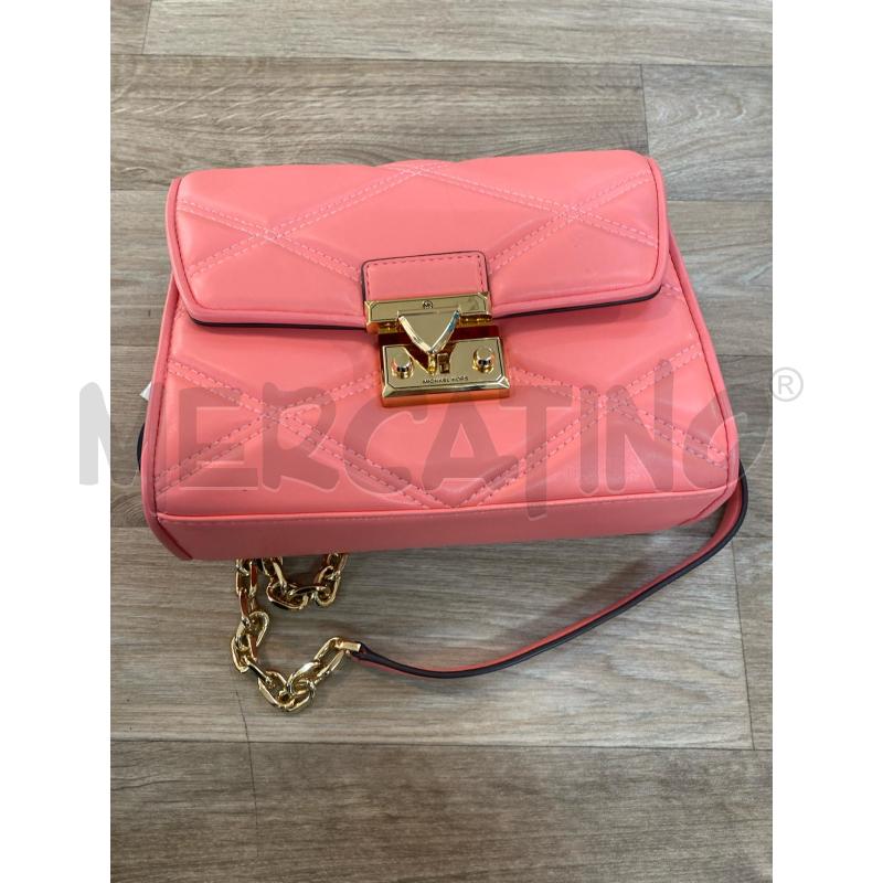 TRACOLLA DONNA MICHAEL KORS SALMONE PELLE VEGANA | Mercatino dell'Usato Pomezia 1
