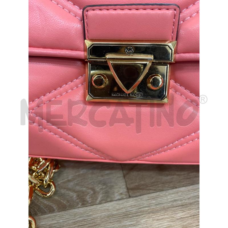 TRACOLLA DONNA MICHAEL KORS SALMONE PELLE VEGANA | Mercatino dell'Usato Pomezia 2