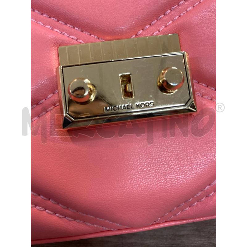 TRACOLLA DONNA MICHAEL KORS SALMONE PELLE VEGANA | Mercatino dell'Usato Pomezia 4