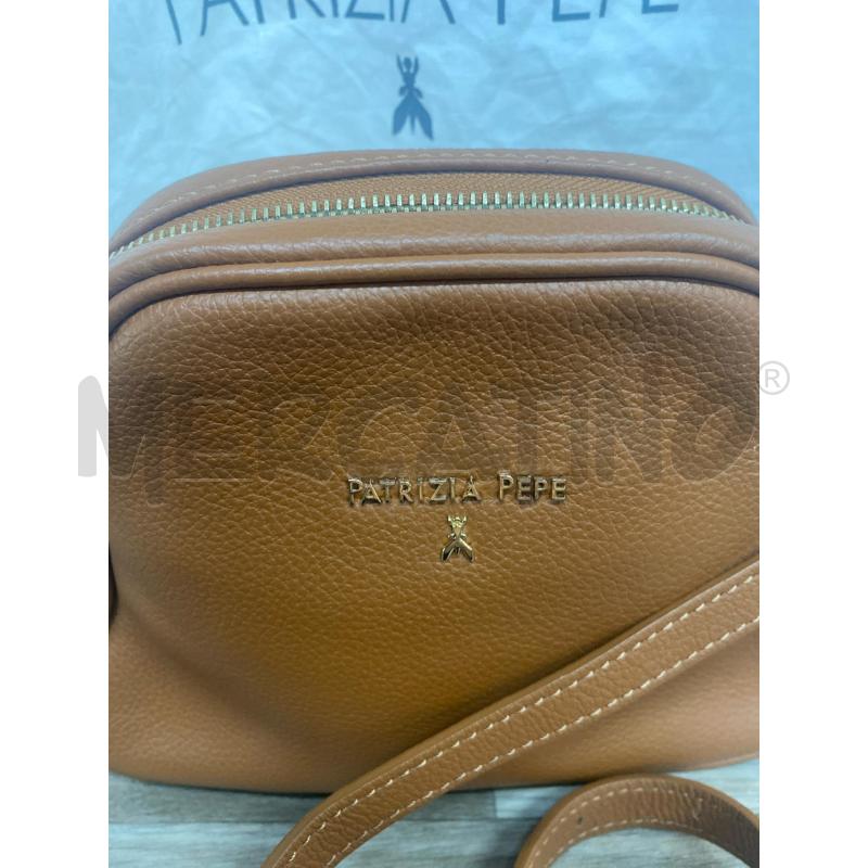 TRACOLLA DONNA PATRIZIA PEPE ECOPELLE MARRONE | Mercatino dell'Usato Pomezia 2