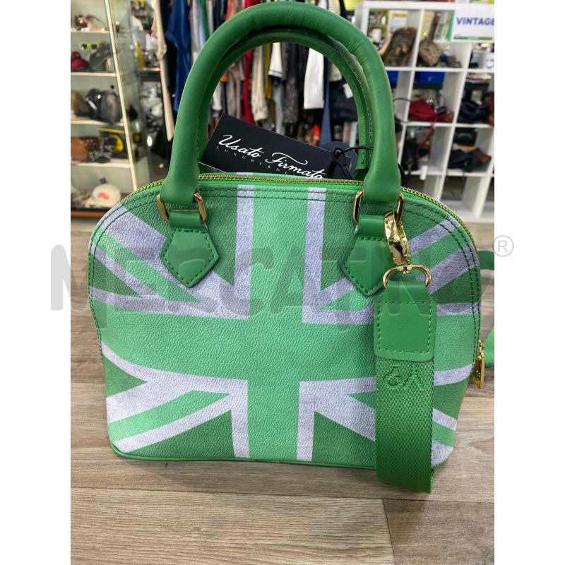 TRACOLLA DONNA Y NOT IN PELLE VERDE BANDIERA INGLESE | Mercatino dell'Usato Pomezia 4