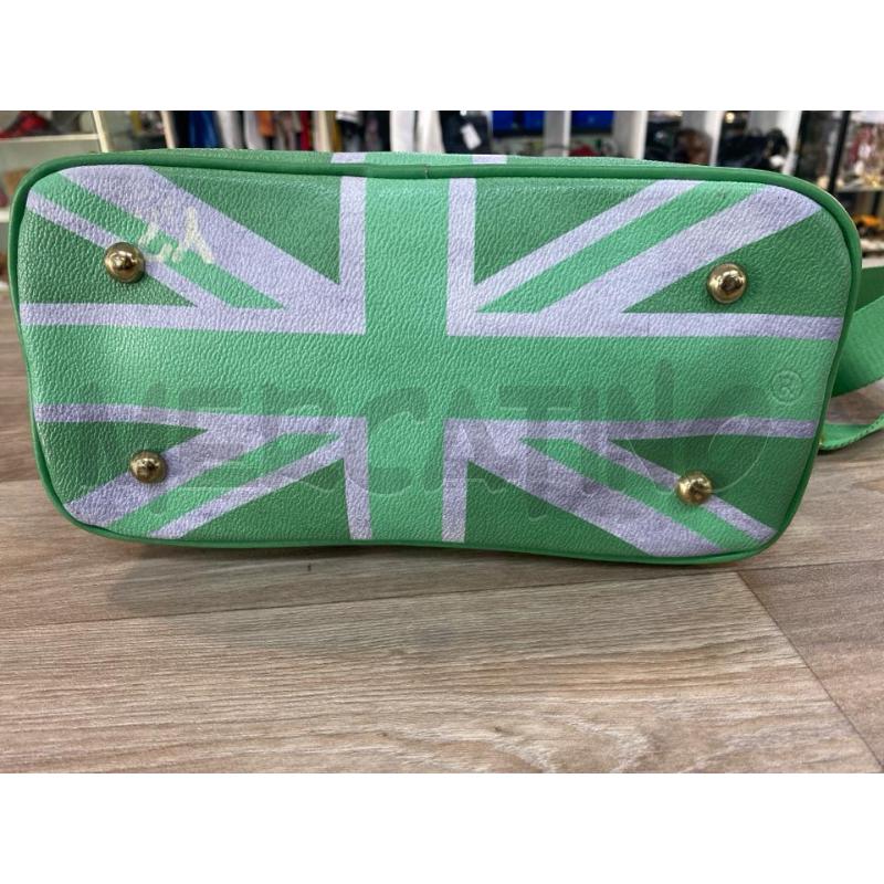 TRACOLLA DONNA Y NOT IN PELLE VERDE BANDIERA INGLESE | Mercatino dell'Usato Pomezia 5