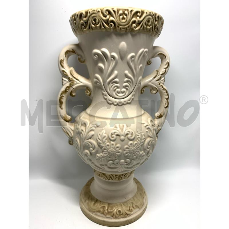 VASO CERAMICA 36 CM ROSA RILIEVO | Mercatino dell'Usato Pomezia 4