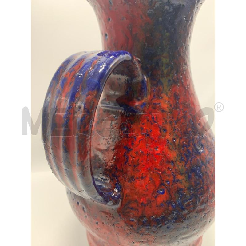 VASO CERAMICA ROSSA/BLU CON MANICO 30 CM | Mercatino dell'Usato Pomezia 3