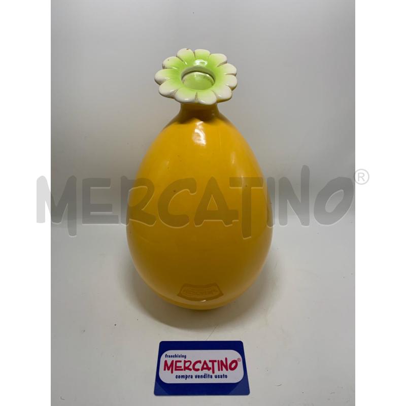 VASO GIALLO FIORE SU COLLO  | Mercatino dell'Usato Pomezia 1