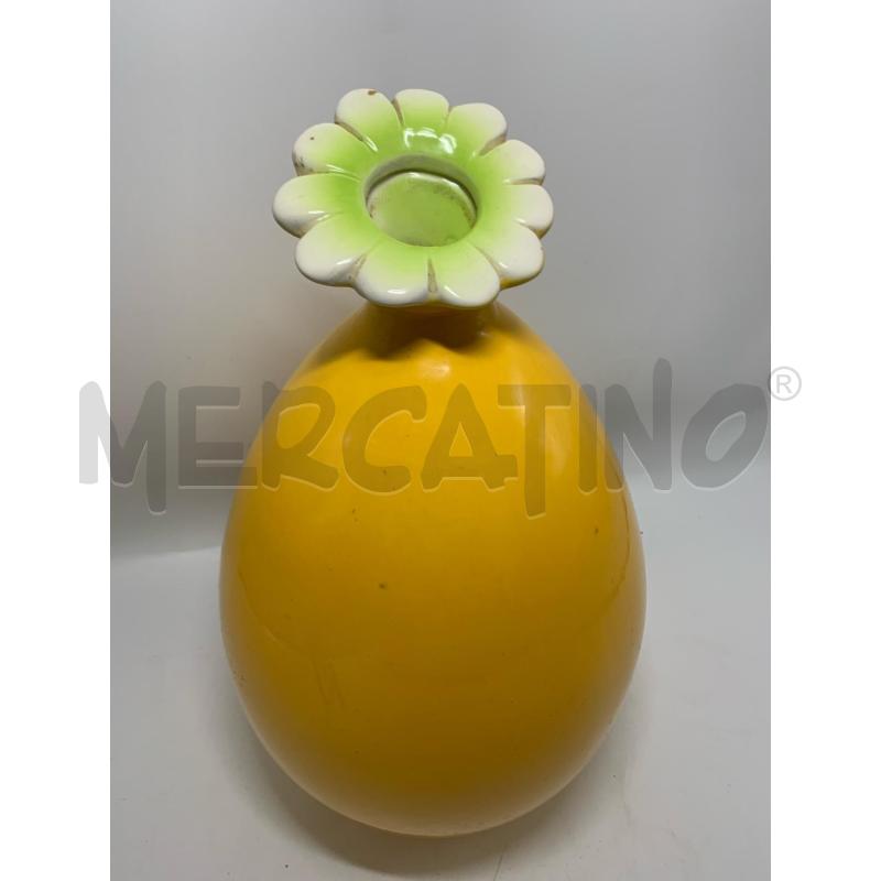 VASO GIALLO FIORE SU COLLO  | Mercatino dell'Usato Pomezia 3