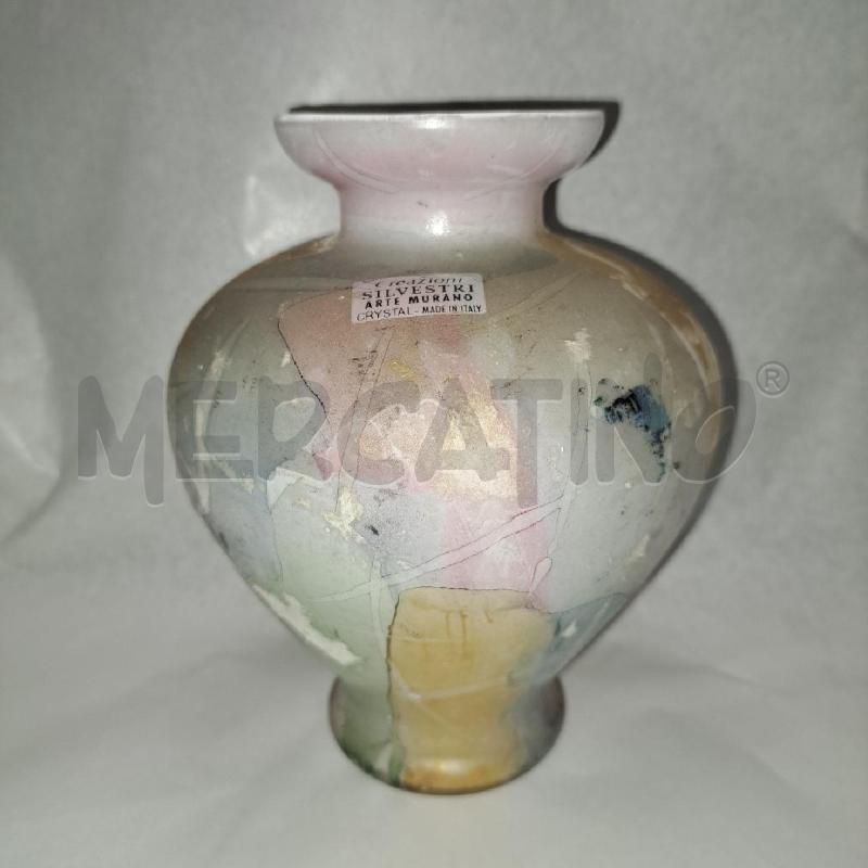VASO VETRO SATIN CREAZIONI SILVESTRI MURANO | Mercatino dell'Usato Pomezia 1
