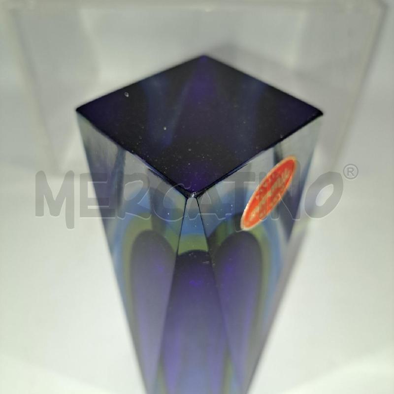 VASO VETRO SOMMERSO MURANO BLU GIALLO  | Mercatino dell'Usato Pomezia 3