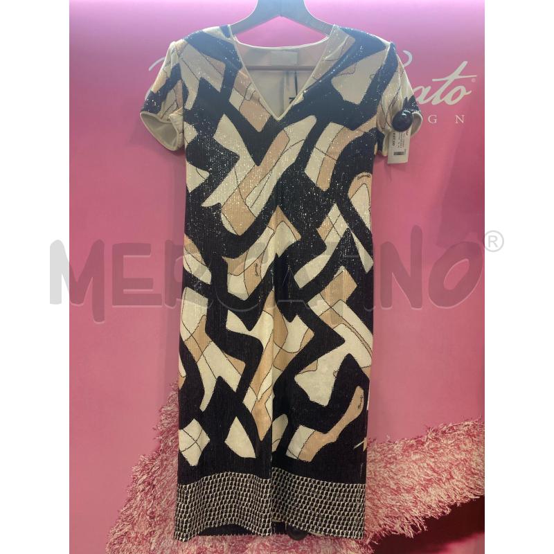 VESTITO DONNA BEIGE PAIETTE CRISTINA EFFE | Mercatino dell'Usato Pomezia 1