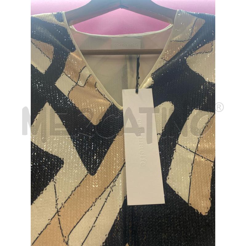 VESTITO DONNA BEIGE PAIETTE CRISTINA EFFE | Mercatino dell'Usato Pomezia 3