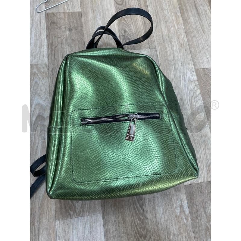 ZAINO DONNA GUM VERDE LUCIDO FIBIE NERO | Mercatino dell'Usato Pomezia 1
