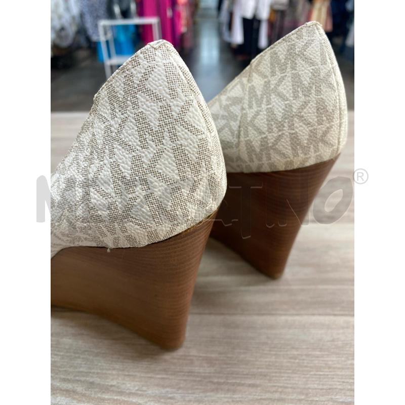 ZEPPA MICHAEL KORS PEEP TOE PANNA LEGNO | Mercatino dell'Usato Pomezia 4