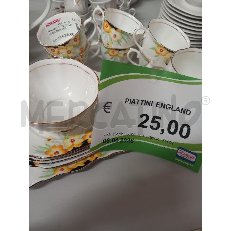 SERVIZIO DA TE CON PIATTINI ENGLAND  | Mercatino dell'Usato Guidonia montecelio 1