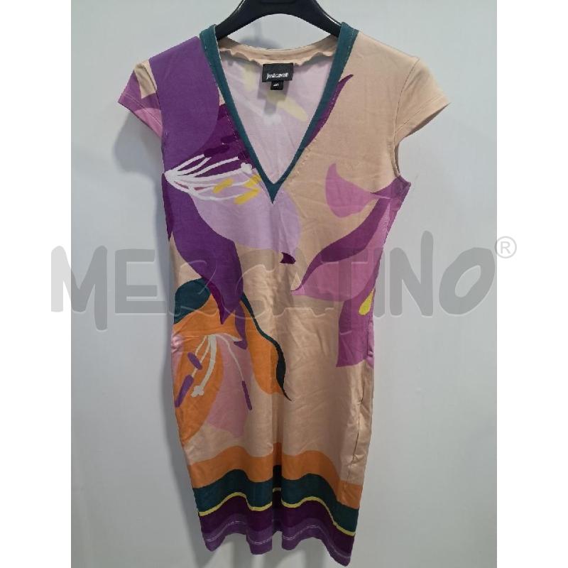 ABITO D JUST CAVALLI LYCRA FANT ROSA VIOLA | Mercatino dell'Usato Bellizzi 1