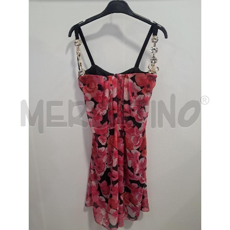 ABITO D VDP SETA FIORI FUCSIA BRET STRASS | Mercatino dell'Usato Bellizzi 1