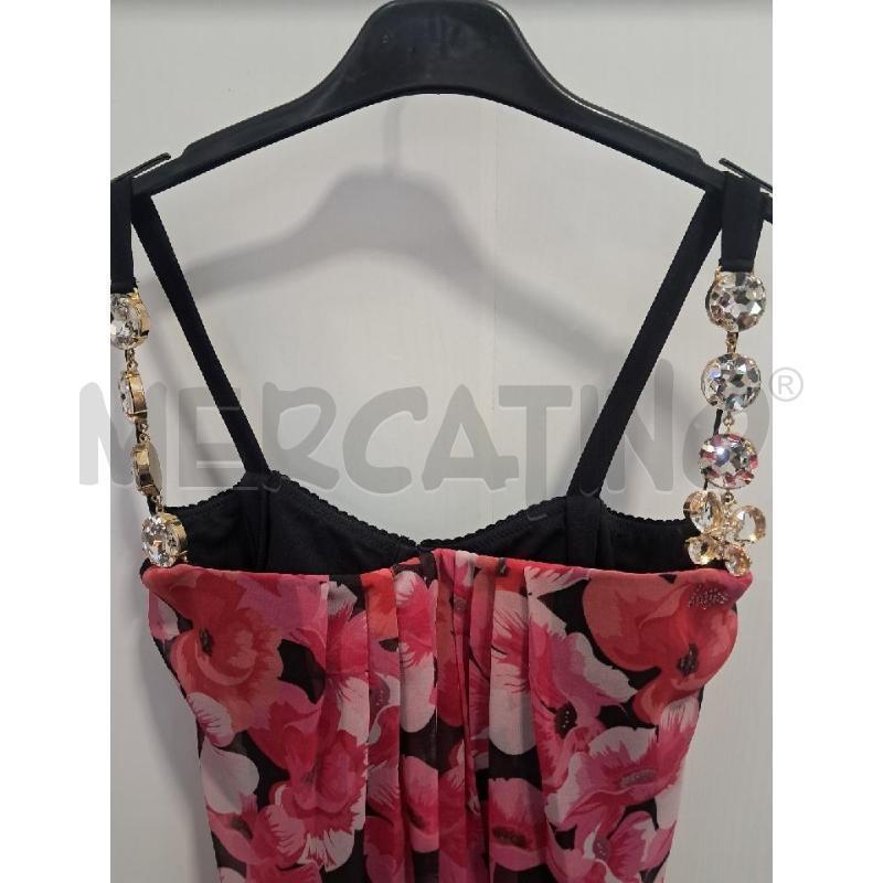 ABITO D VDP SETA FIORI FUCSIA BRET STRASS | Mercatino dell'Usato Bellizzi 2
