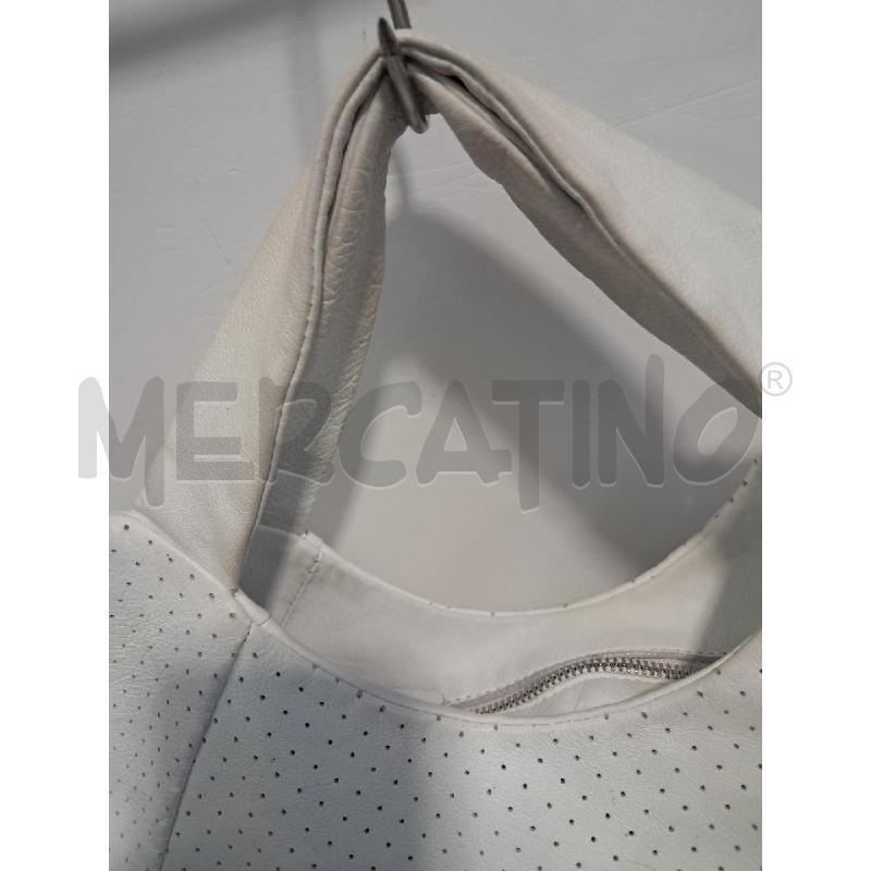 BORSA DONNA NANNINI PELLE BIANCA PUNTINI TRAFORATI | Mercatino dell'Usato Bellizzi 3