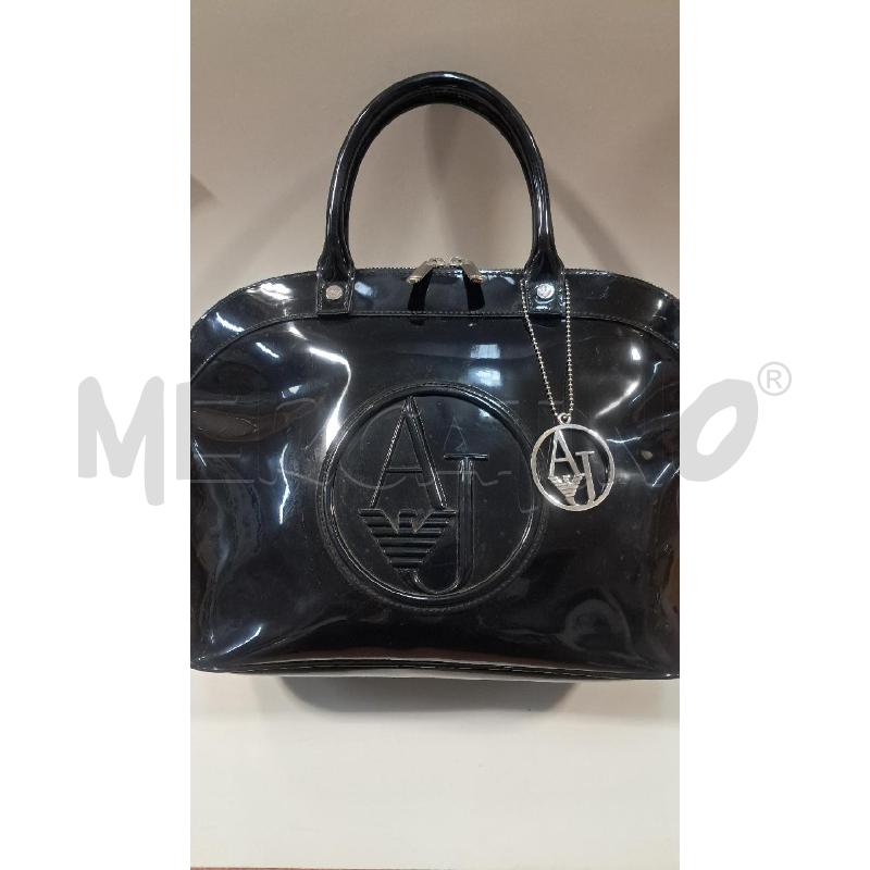 BORSA D ARMANI JEANS NERO CON CIONDOLO | Mercatino dell'Usato Bellizzi 1