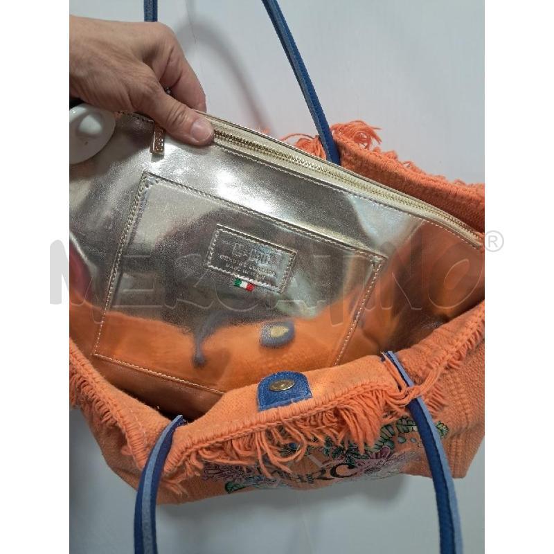 BORSA D BRACCIALINI ARANCIO+POCHETTE DORATA | Mercatino dell'Usato Bellizzi 2