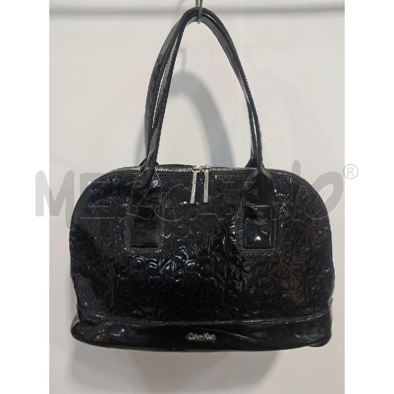 BORSA D CALVIN KLEIN NERO VERNICE | Mercatino dell'Usato Bellizzi 1
