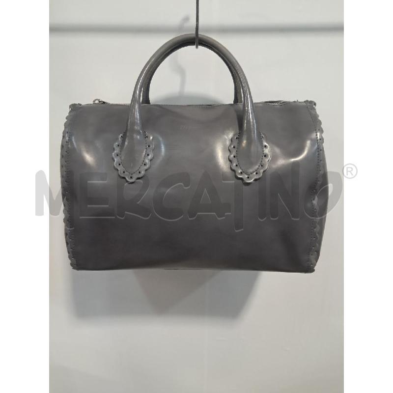 BORSA D FURLA BAULETTO GRIGIO PELLE SPAZZOLATA | Mercatino dell'Usato Bellizzi 1