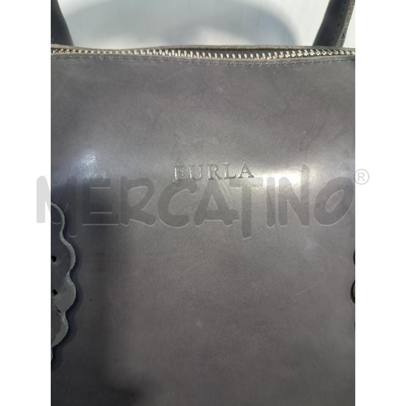 BORSA D FURLA BAULETTO GRIGIO PELLE SPAZZOLATA | Mercatino dell'Usato Bellizzi 2