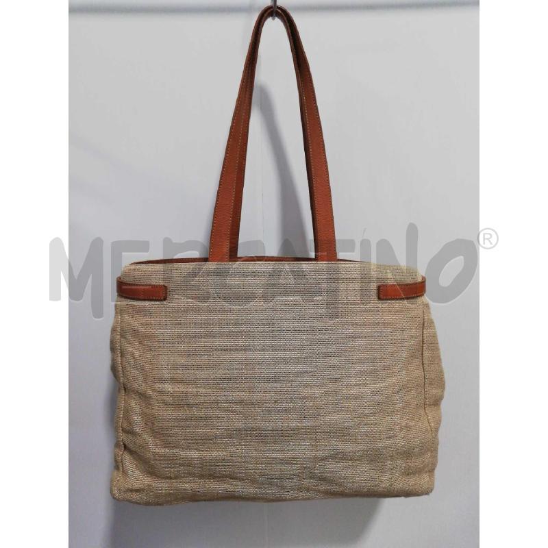 BORSA D FURLA CUOIO E JUTA COLOR SACCO | Mercatino dell'Usato Bellizzi 3
