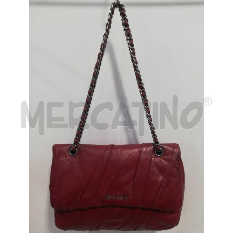 BORSA D MIA BAG PELLE BORDEAUX MAN CATENA | Mercatino dell'Usato Bellizzi 1