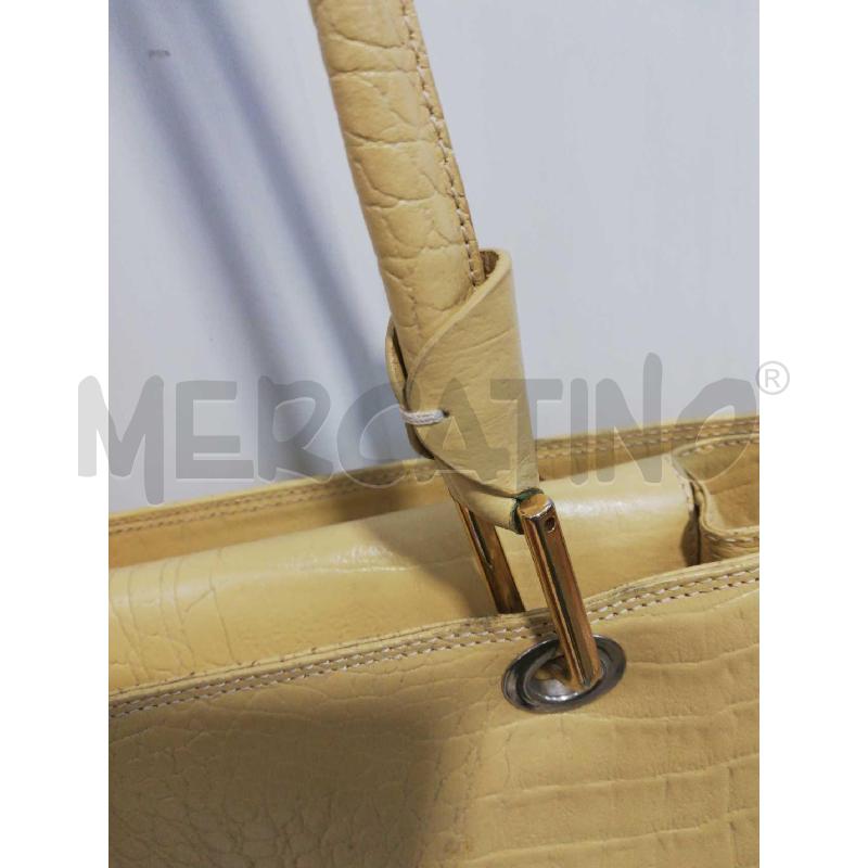 BORSA D MILA SHON PELLE GIALLO STAMPA COCCO | Mercatino dell'Usato Bellizzi 2
