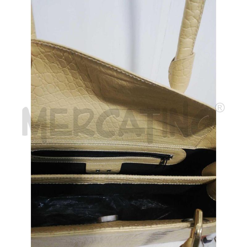 BORSA D MILA SHON PELLE GIALLO STAMPA COCCO | Mercatino dell'Usato Bellizzi 4