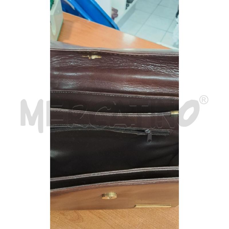 BORSA D SERGIO CERRUTI PELLE SPAZZOLATA MARRONE | Mercatino dell'Usato Bellizzi 3