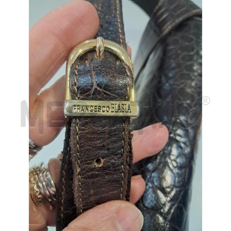 BORSETTA D BIASIA MARRONE PELLE STAMPA COCCO | Mercatino dell'Usato Bellizzi 5