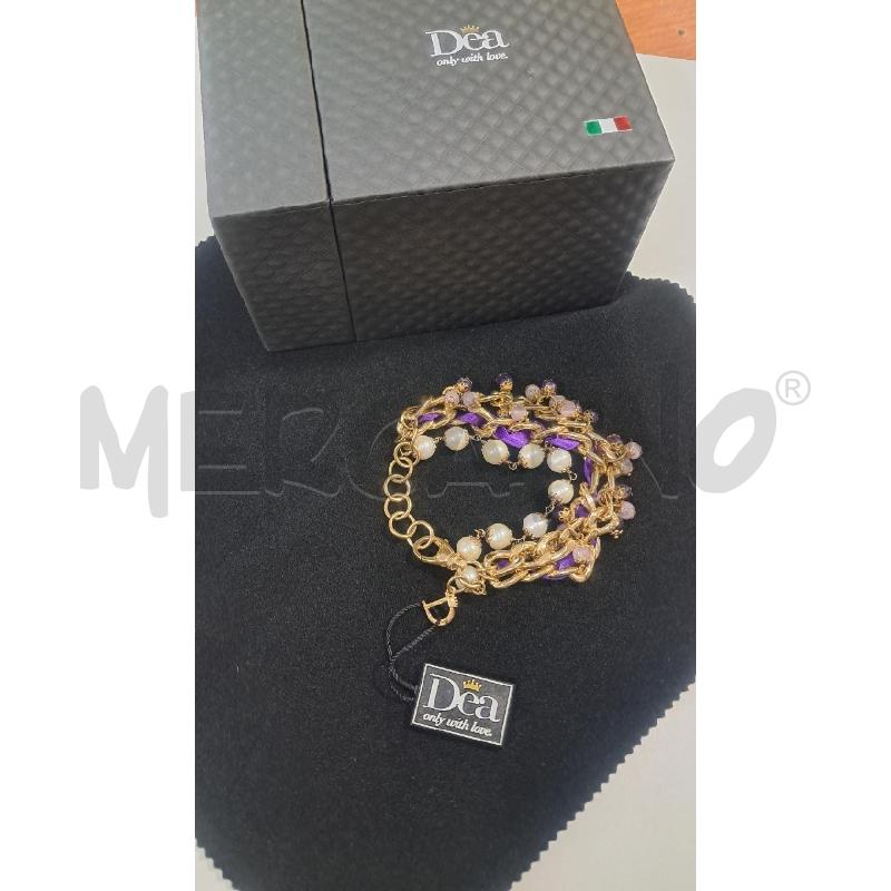 BRACCIALE DEA CON PERLE E AMETISTE | Mercatino dell'Usato Bellizzi 1