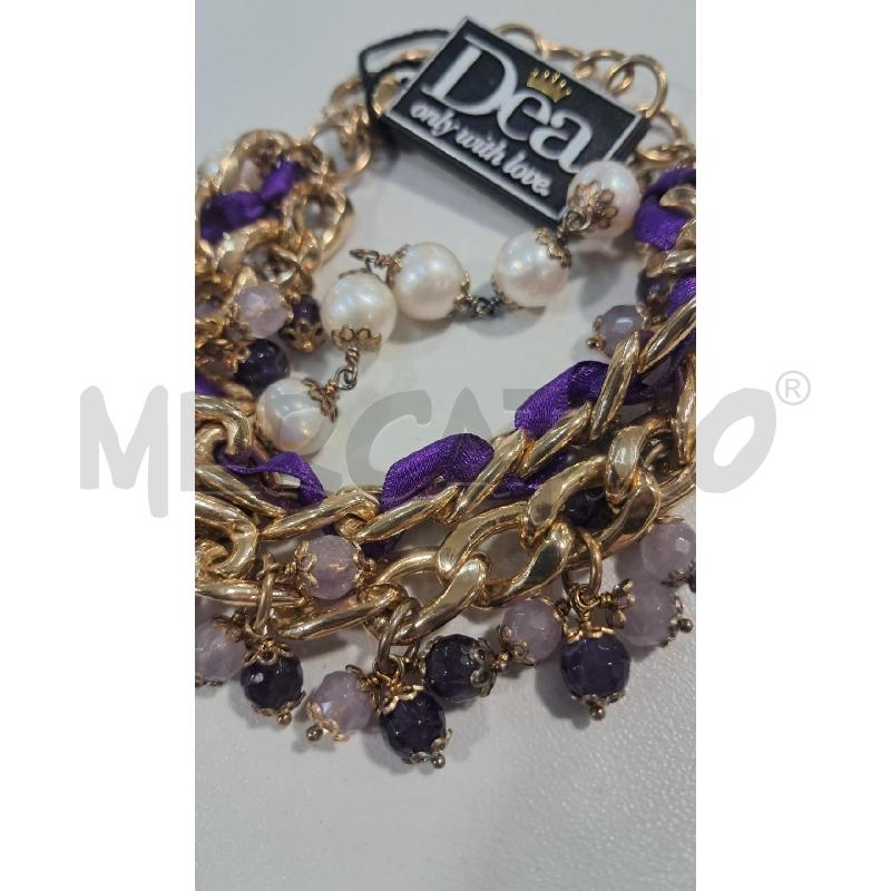 BRACCIALE DEA CON PERLE E AMETISTE | Mercatino dell'Usato Bellizzi 3