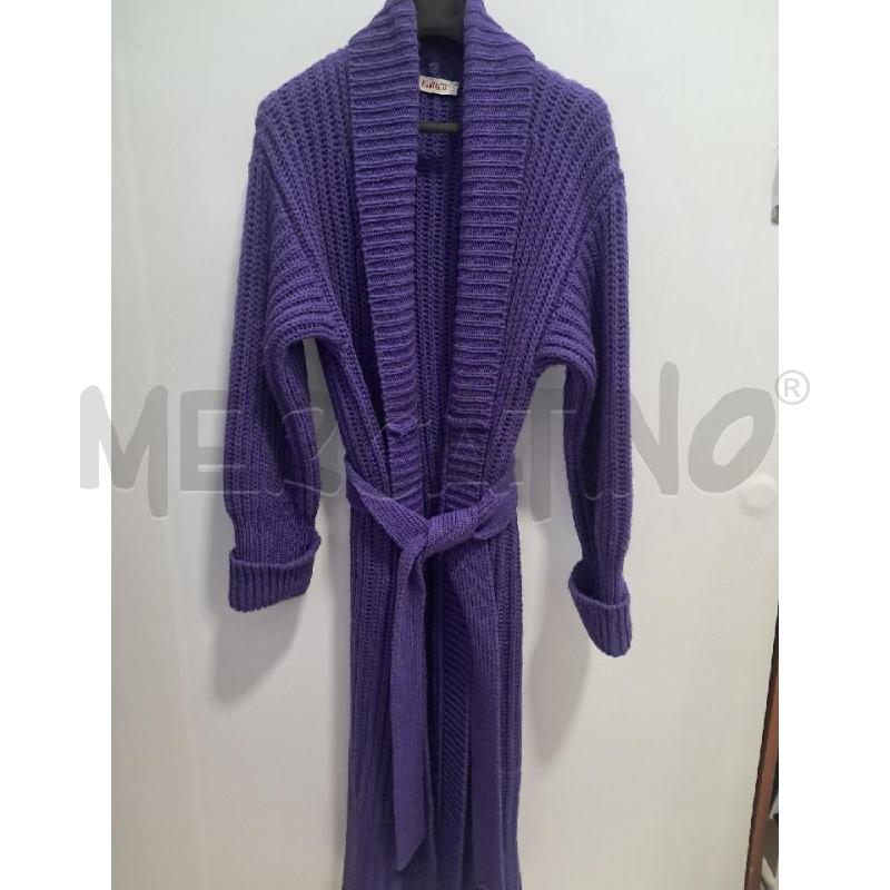 CAPPOTTO D KONTATTO LANA VIOLA COSTE LARGHE | Mercatino dell'Usato Bellizzi 1