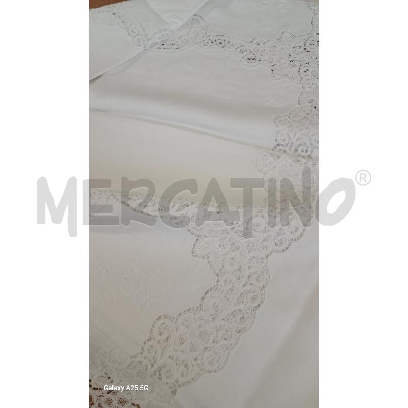 COPRI LETTO MATRIM LINO E PIZZO CANTU' | Mercatino dell'Usato Bellizzi 4
