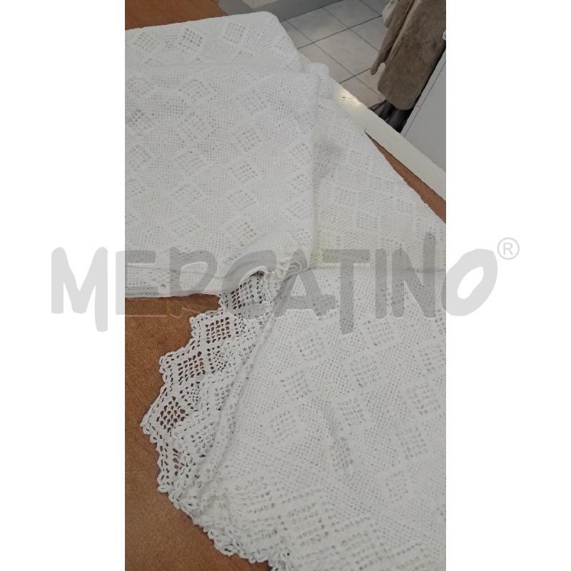 COPRI LETTO UNCINETTO BIANCO MATRIN FATTO A MANO | Mercatino dell'Usato Bellizzi 1