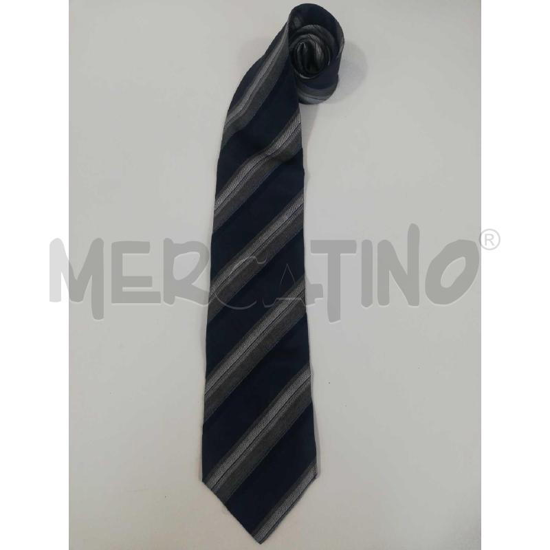 CRAVATTA ARMANI REGIMENTAL BLU GRIGIO SETA | Mercatino dell'Usato Bellizzi 1