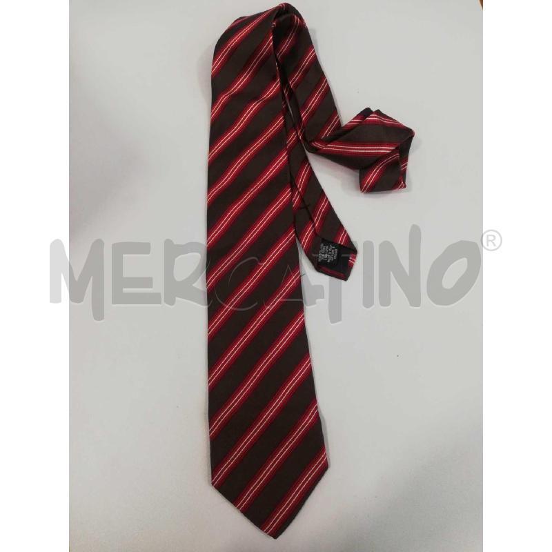CRAVATTA BOSS REGIMENTAL ROSSO E MARR  | Mercatino dell'Usato Bellizzi 1